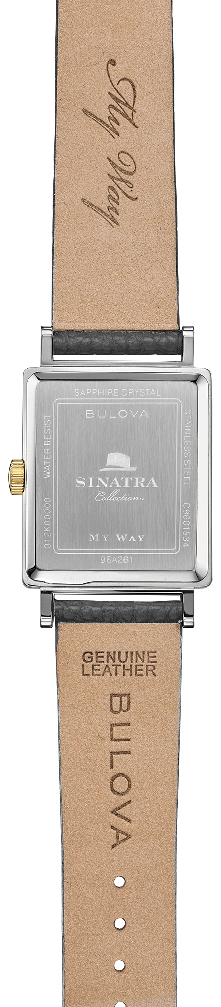 Black Dial Leather Strap Frank Sinatra My Way 98A261 | Bulova